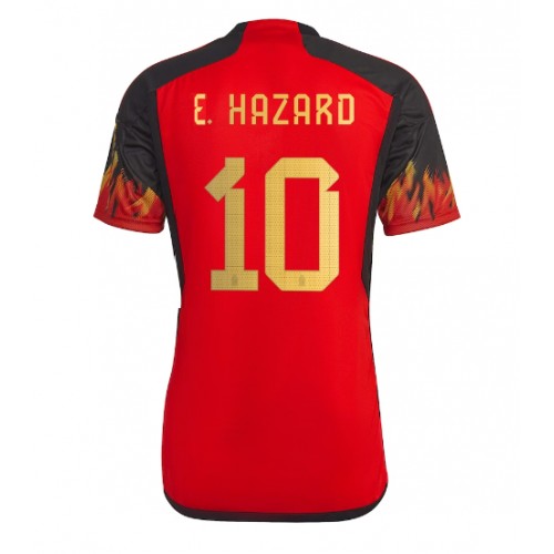 Belgium Eden Hazard #10 Replica Home Shirt World Cup 2022 Short Sleeve
